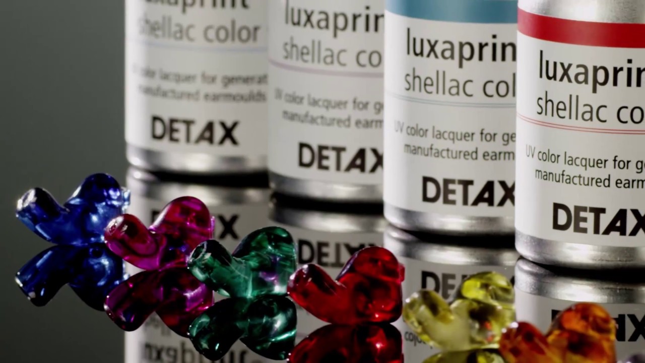 Coloured sealing of generative manufactured earmoulds with luxaprint® shellac color
