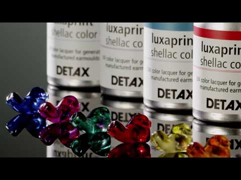 Coloured sealing of generative manufactured earmoulds with luxaprint® shellac color