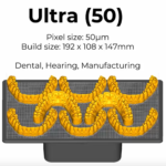 50 micron 3D printer Asiga Ultra 50
